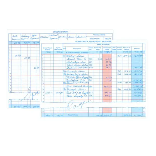Dome Check And Deposit Register - Image 2