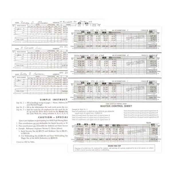Dome Short-Cut Payroll Book - Image 2