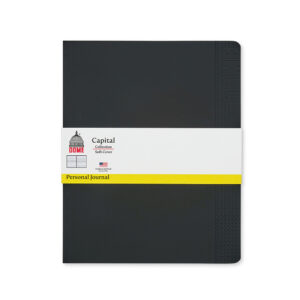 Dome Personal Journal – 8x10 Inch Softcover Black Lined Journal Notebook