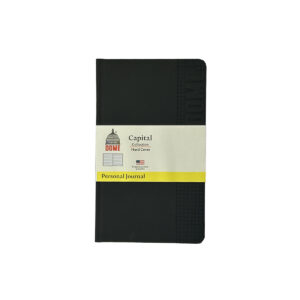 DOME Personal Journal – 5 x 8 Inch Hardcover Black Lined Journal Notebook