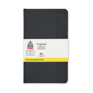 Dome Personal Journal – 5 x 8 Inch Softcover Black Lined Journal Notebook