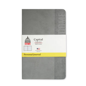 Dome Personal Journal Gray – 5 x 8 Inch Softcover Lined Journal Notebook