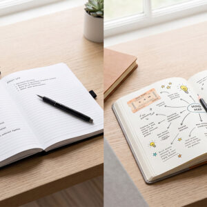 Lined vs. blank journal